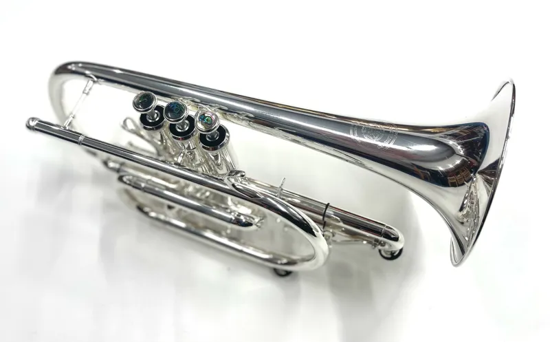 Hanson Championship Model Cornet - 25 year Sheffield Silver plate-7